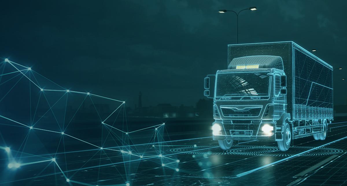 Stylized illustration of a truck